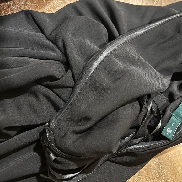 Lauren Ralph Lauren black one shoulder mock turtleneck dress, size 14 - Picture 10 of 11